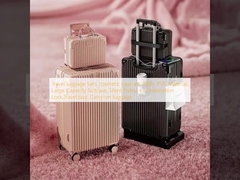 Set bagagli da viaggio, materiale ABS+ PVC, valigia di grande capacità, 