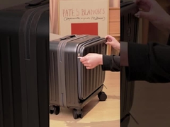 Bagaglio ad apertura frontale, valigia piccola da 18 pollici. Non è necessario appoggiarla, può essere aperta in posizione verticale.