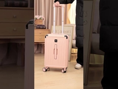 Nuova valigia rigida nera da donna, trolley da 28 pollici con angoli e ruote universali