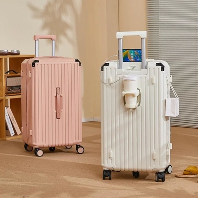 1683Convenient Travel Companion Aluminum Suitcase with 4 Wheels and Telescopic Handle 20/22/24/26/28 Inches