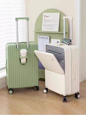 Buy Multifunctional Front-Open Pocket Laptop Trolley Carry-On Size (Black, 20