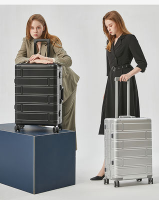 Aluminum Suitcase with Aluminum-Magnesium Alloy USB Power Port and Scratch-resistant Travel Suitcase