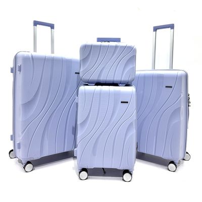 PP Material Lightweight Suitcase with Large Capacity and Aviation Aluminum Pull Rod for Travel