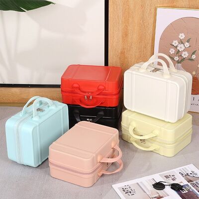 kopen Retro-style portable makeup case, 14-inch small and lightweight new storage bag that can be hung on luggage. online manufacture