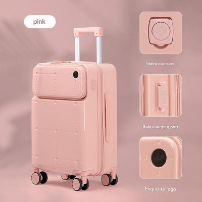 comprare 1084 Front-opening TSA-approved trolley case, ABS+PC aluminum frame luggage versatile travel luggage online manufacture