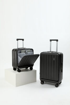 Goede prijs. 1988 ABS Nieuwe veelzijdige koffer met voorkant 20-inch harde schaal bagage met spinner wielen voorkant-opening zak bagage online