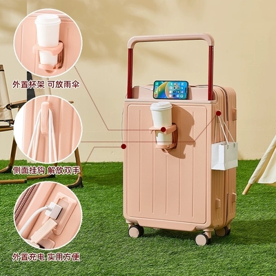 Bom preço. Maleta PC 20/24/28 polegadas Maleta de alumínio com rodas 360° e barra de carrinho ajustável boa qualidade viagem conveniente on-line