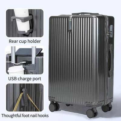 Un buen precio. 997 TSA bloqueo ABS + PVC versátil portavasos de equipaje 20/24/28 pulgadas equipaje de viaje en la rueda giratoria del carrito de equipaje bolsa de viaje en línea