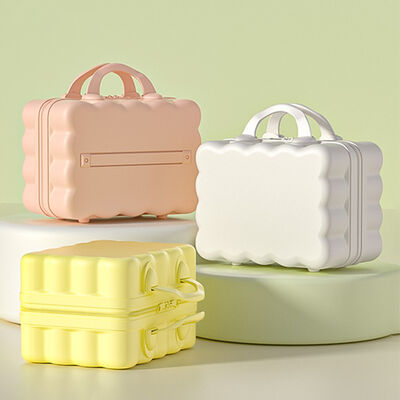 Un bon prix. Une valise de voyage portable légère de 14 pouces, un rangement pratique, un étui cosmétique, peut être accroché aux bagages. en ligne